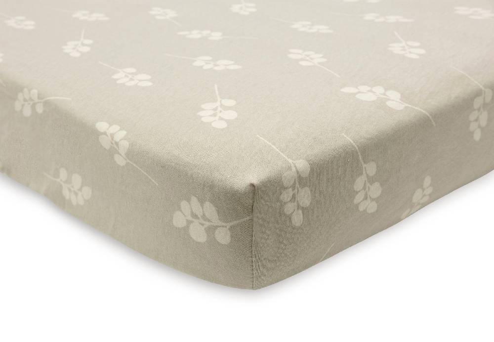 Jollein Spannbettlaken Jersey 70x140/75x150cm Twig Olive Green Räumungsverkauf