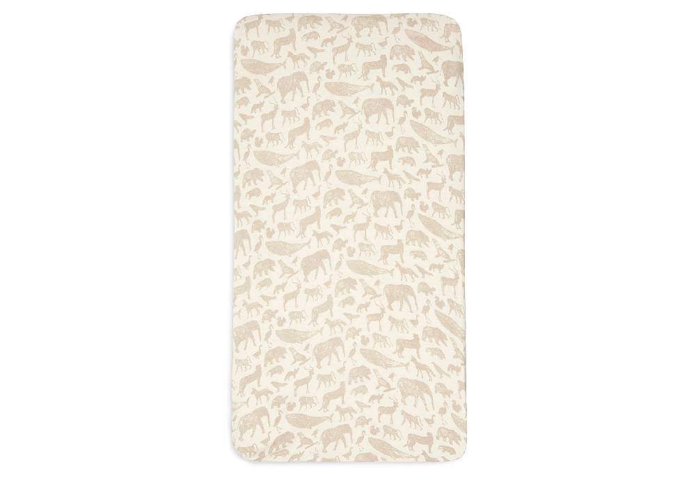 Jollein Spannbettlaken Jersey 70x140/75x150cm Animals Nougat Wochenangebot