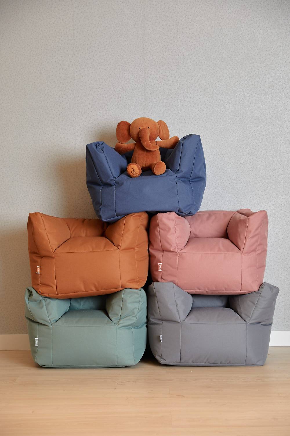 Jollein Kindersessel Sitzsack Storm Grey Super Rabatt