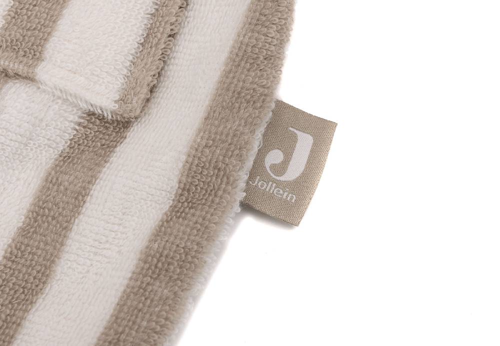 Jollein Bademantel 3-4 Jahre Stripe Frottee Olive Green GOTS Auslauf