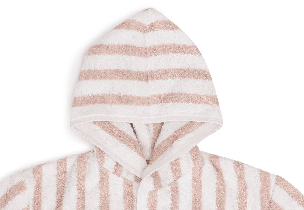 Jollein Bademantel 3-4 Jahre Stripe Frottee Wild Rose GOTS im Angebot