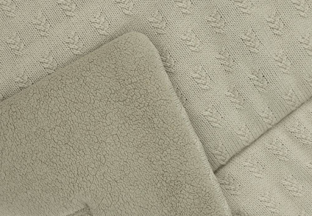 Jollein Krabbeldecke 75x95cm Grain Knit Olive Green Sonderangebot