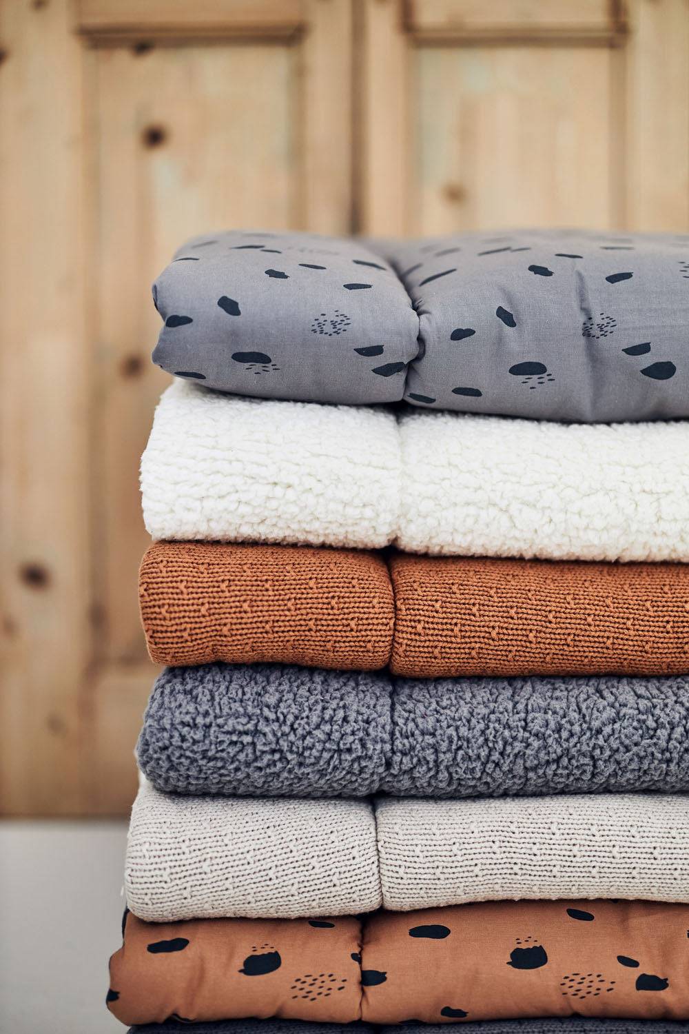 Jollein Krabbeldecke 80x100cm Bliss Knit Teddy Storm Grey Exklusivangebot