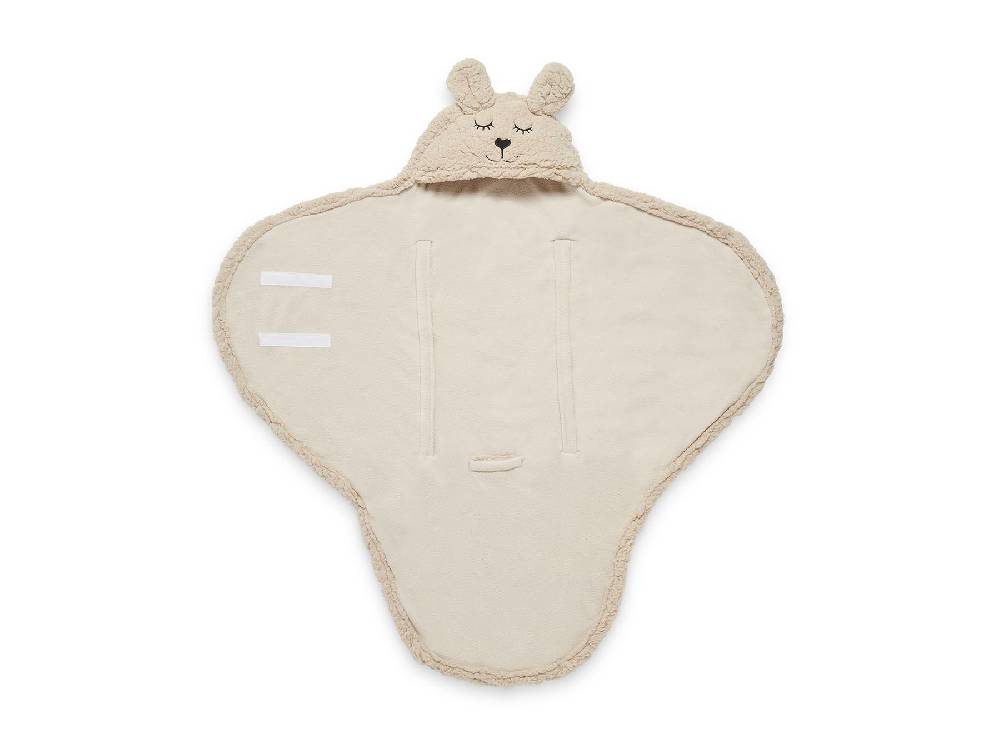 Jollein Einschlagdecke für Babyschale Bunny Nougat