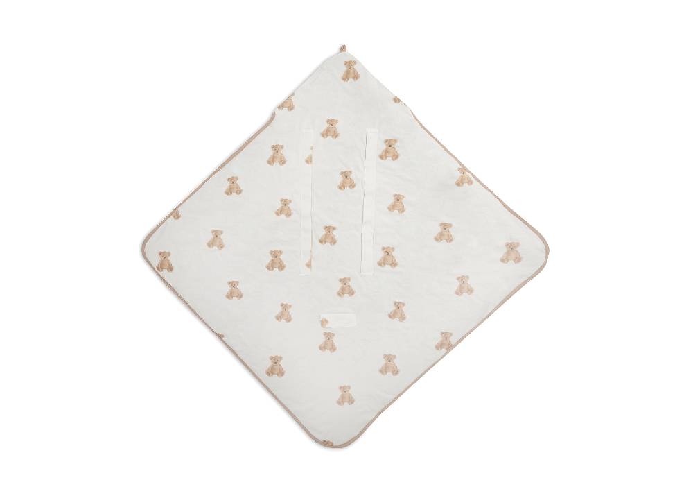 Jollein Einschlagdecke für Babyschale Teddy Bear Jubiläumsangebot