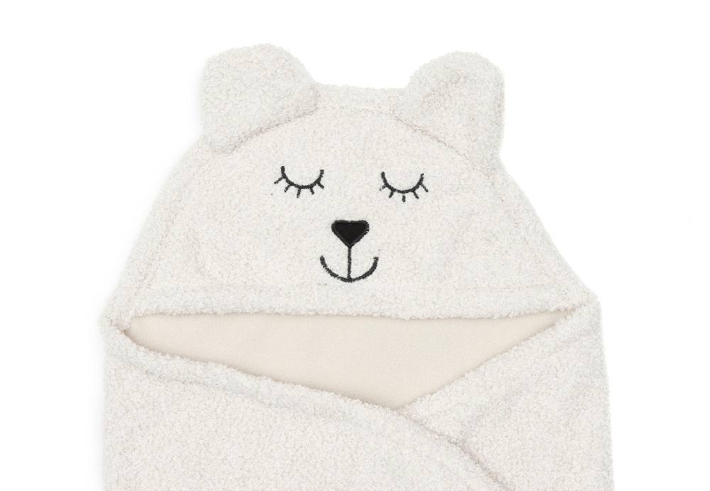 Jollein Einschlagdecke für Babyschale Bear Boucle Oatmeal Lagerräumung