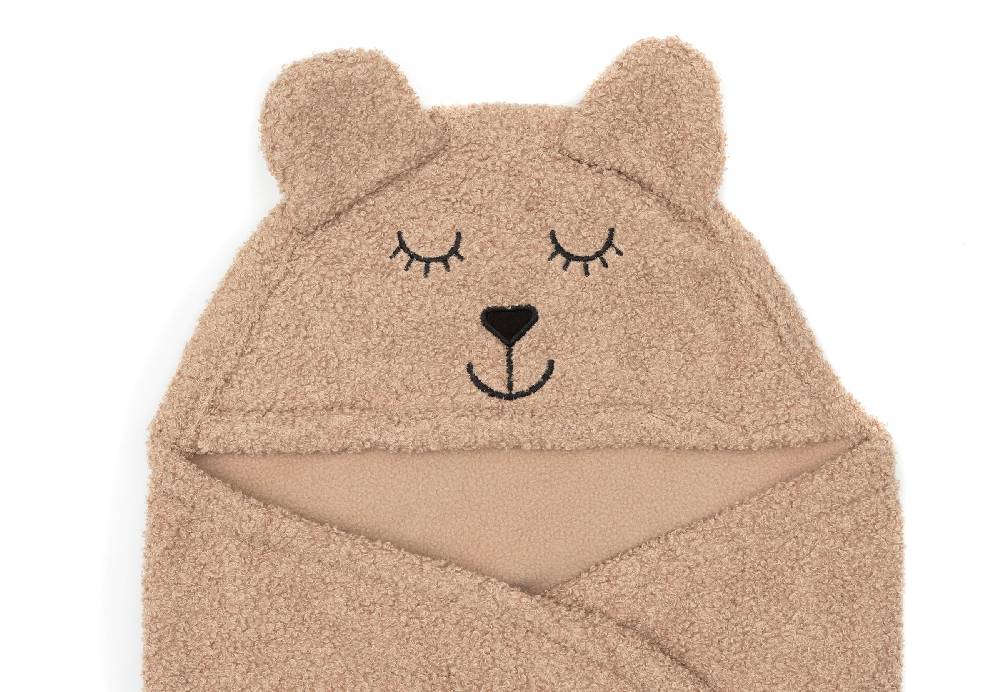 Jollein Einschlagdecke für Babyschale Bear Boucle Biscuit Heißer Verkauf