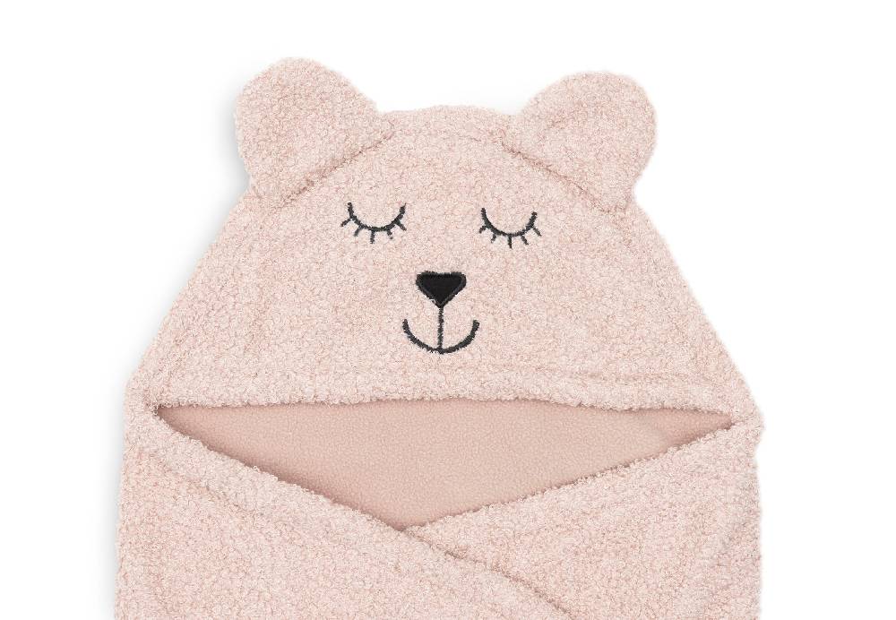 Jollein Einschlagdecke für Babyschale Bear Boucle Wild Rose Top Angebot