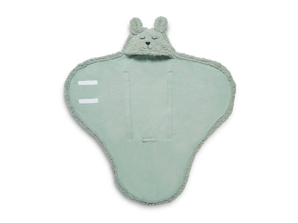 Jollein Einschlagdecke für Babyschale Bunny Ash Green