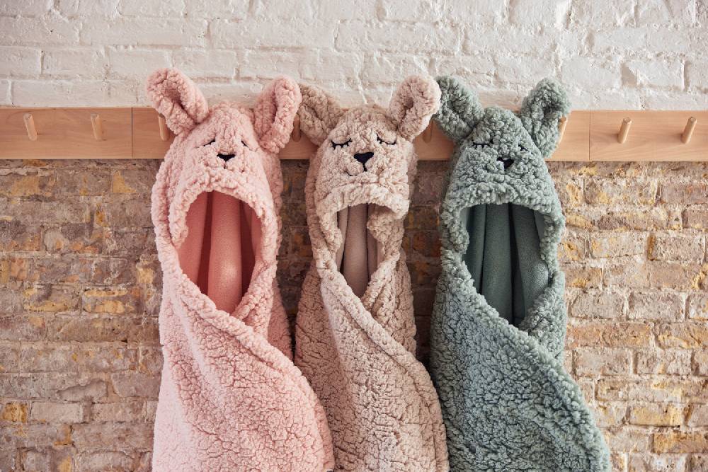 Jollein Einschlagdecke für Babyschale Bunny Ash Green Exklusive Angebote