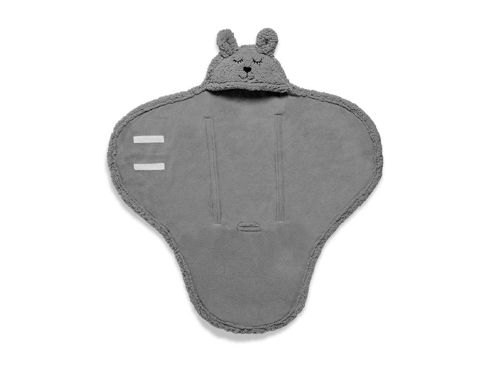 Jollein Einschlagdecke für Babyschale Bunny Storm Grey