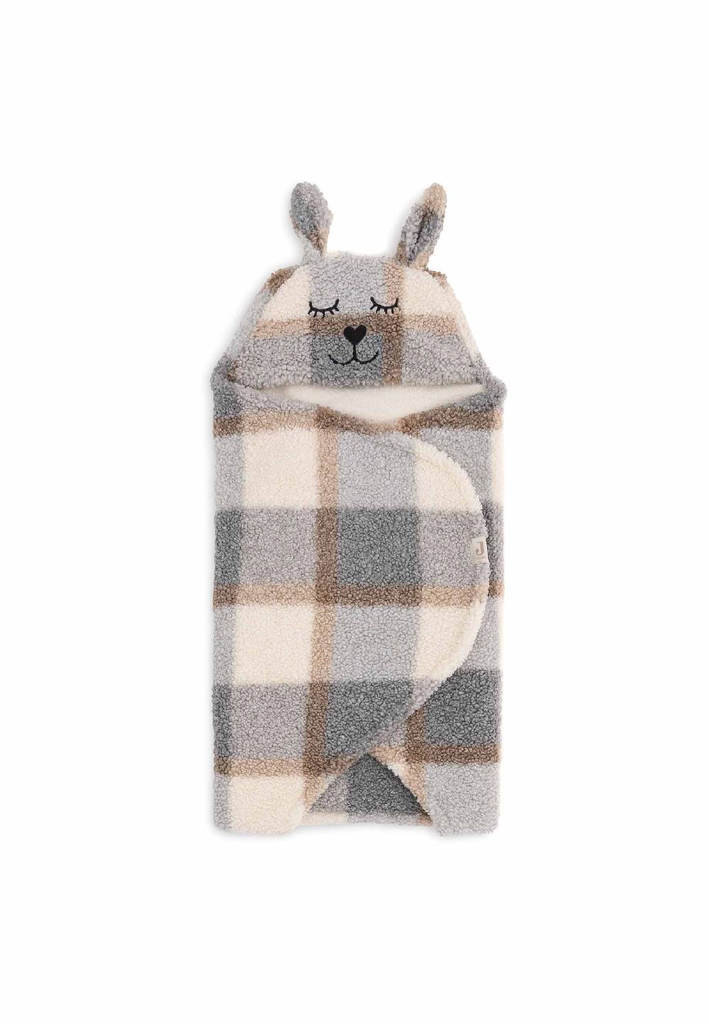 Jollein Einschlagdecke für Babyschale Bunny Check - Boucle Neuheiten