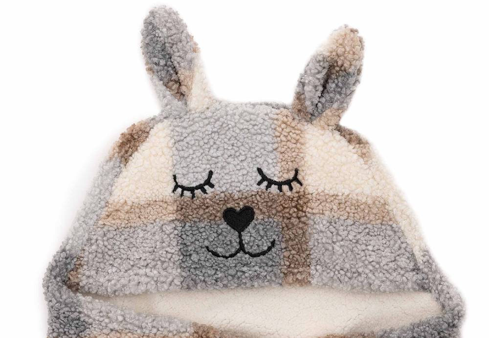 Jollein Einschlagdecke für Babyschale Bunny Check - Boucle Neuheiten