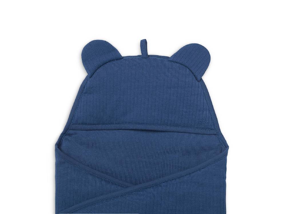 Jollein Einschlagdecke für Babyschale Basic Stripe Jeans Blue Kauf eins, bekomm eins gratis