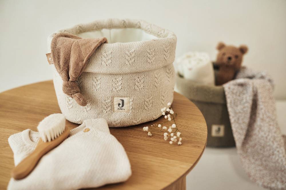 Jollein Pflegekörbchen Grain Knit Oatmeal Super Sparpreis