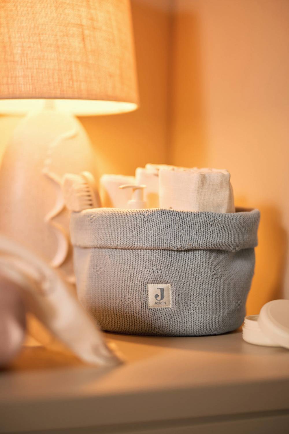 Jollein Pflegekörbchen Cosy Knit - Sea Green Bis zu 60% Rabatt