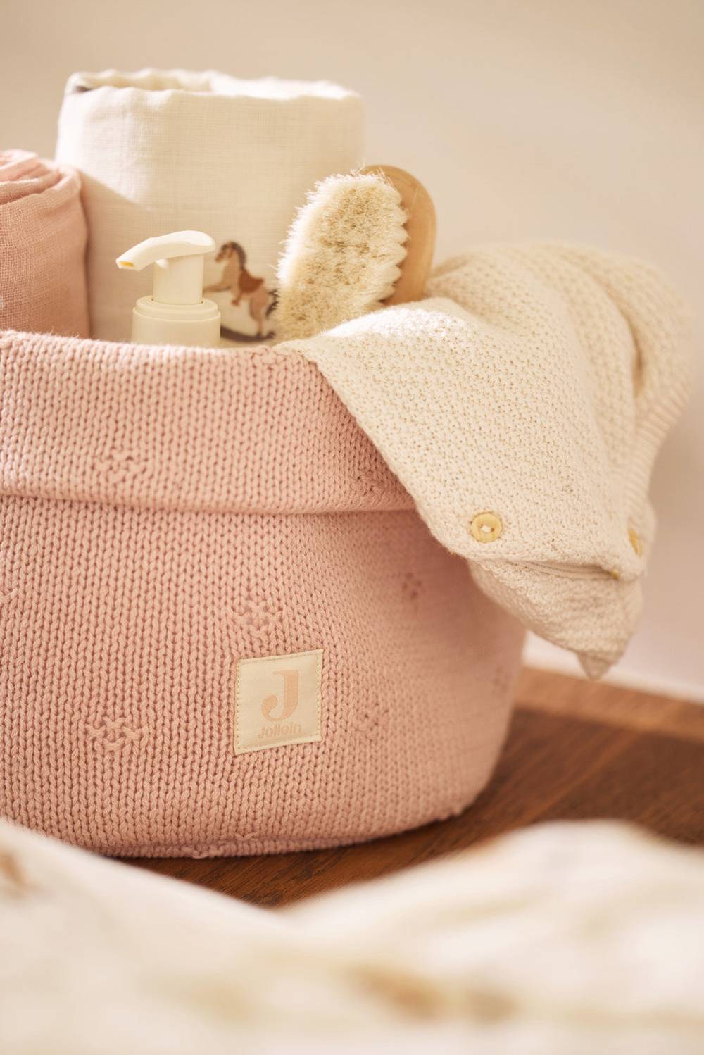 Jollein Pflegekörbchen Cosy Knit - Wild Rose Bis zu 65% Rabatt
