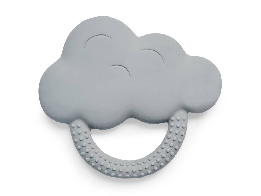 Jollein Beißring aus Naturkautschuk Cloud Storm Grey