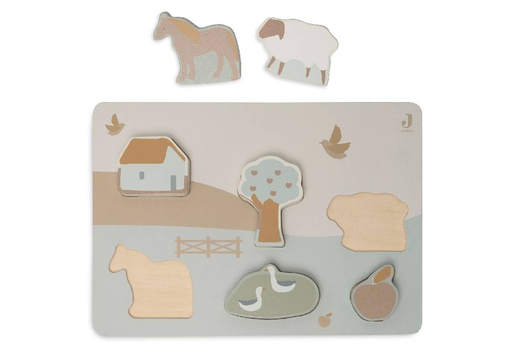 Jollein Puzzle aus Holz Farm Günstiger Verkauf