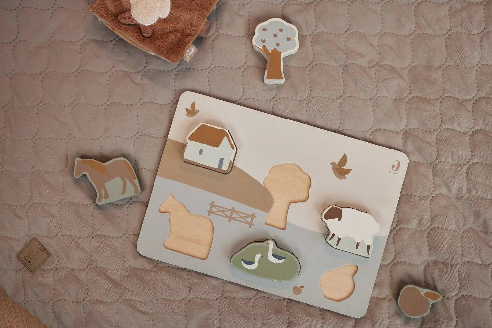 Jollein Puzzle aus Holz Farm Günstiger Verkauf