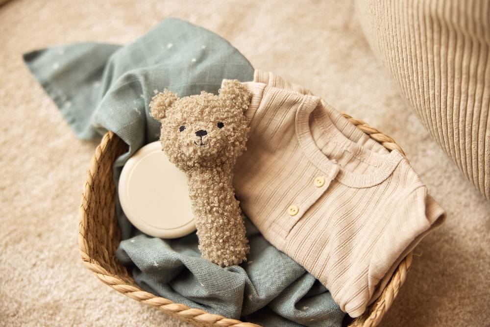 Jollein Rassel Teddy Bear - Olive Green Discount Store für neue Produkte