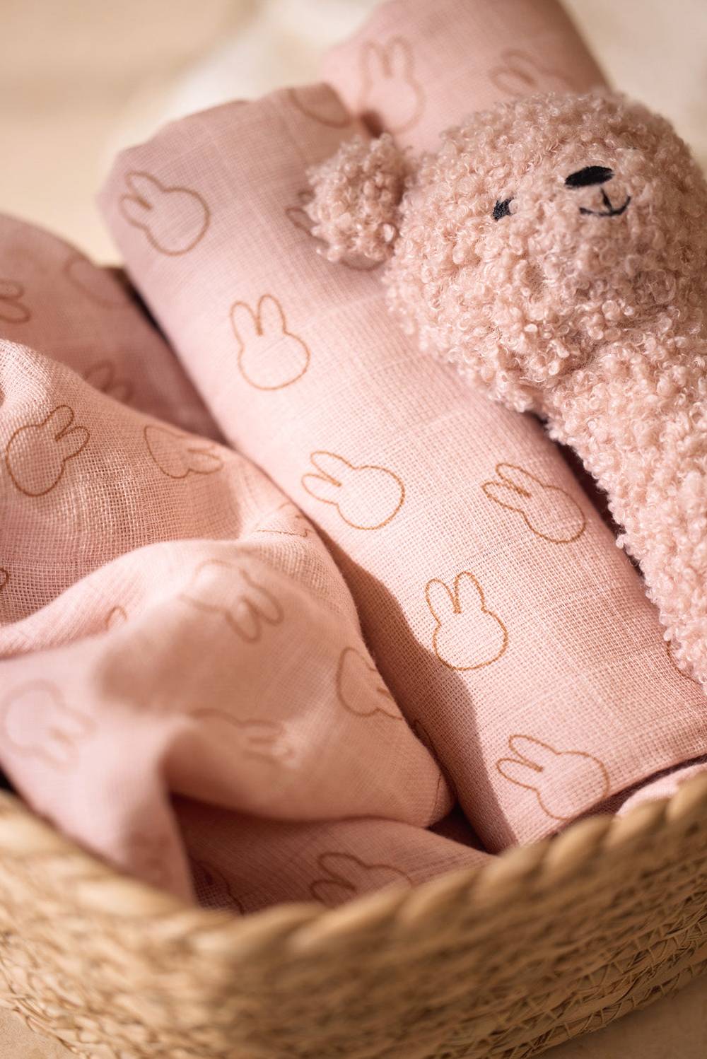 Jollein Rassel Teddy Bear - Wild Rose Super Rabatt