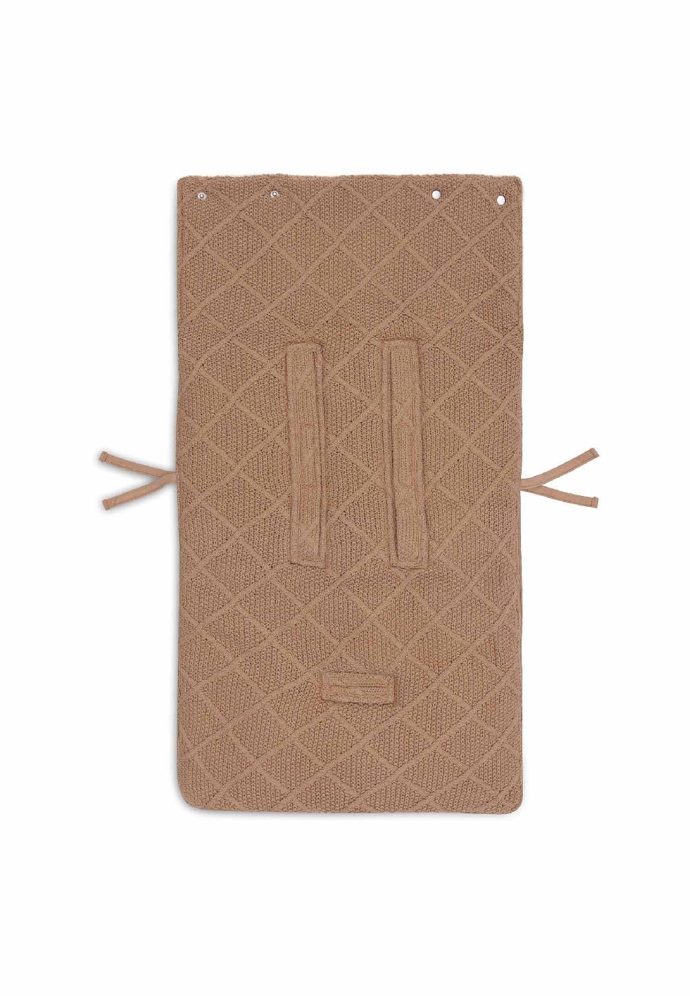 Jollein Fußsack Gruppe 0+ 3/5 Punkte Check Knit - Biscuit Online Shopping
