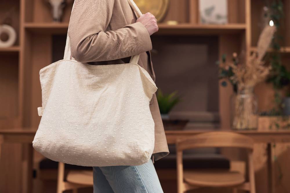 Jollein Shopper Embroidery Ivory Riesige Ersparnisse