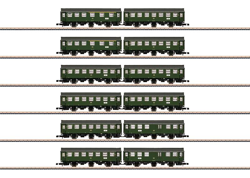 Märklin Set mit 6 Umbauwagen-Paaren im Display