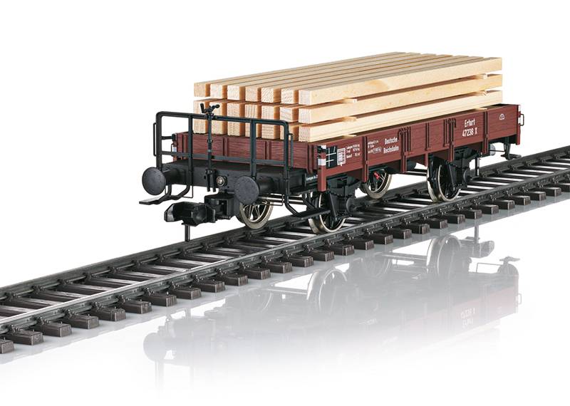 Märklin Niederbordwagen mit Holzbeladung