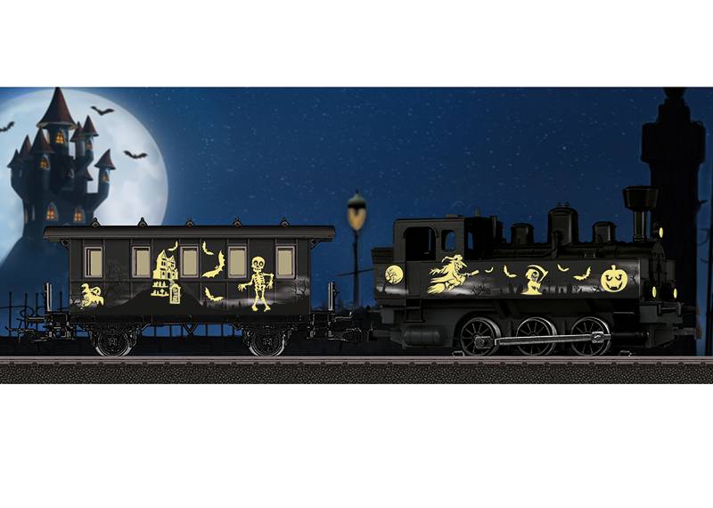 Märklin Märklin Start up - Dampflokomotive Halloween - Glow in the Dark 50% Rabatt mit kostenlosem Versand