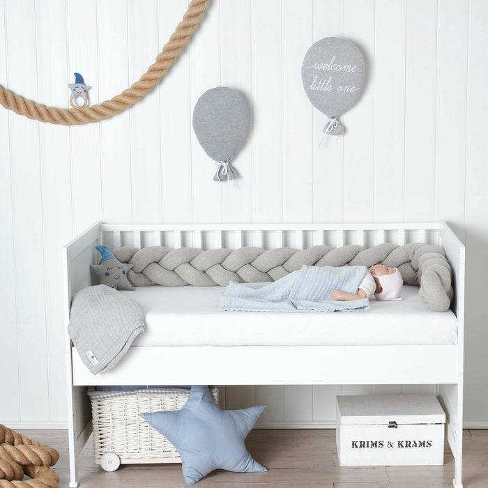 ﻿Nordic Coast Company Bettschlange geflochten Grau Strick Super Rabatt