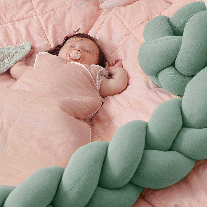 Nordic Coast Company Bettschlange geflochten Mint Strick 50% Rabatt mit kostenlosem Versand