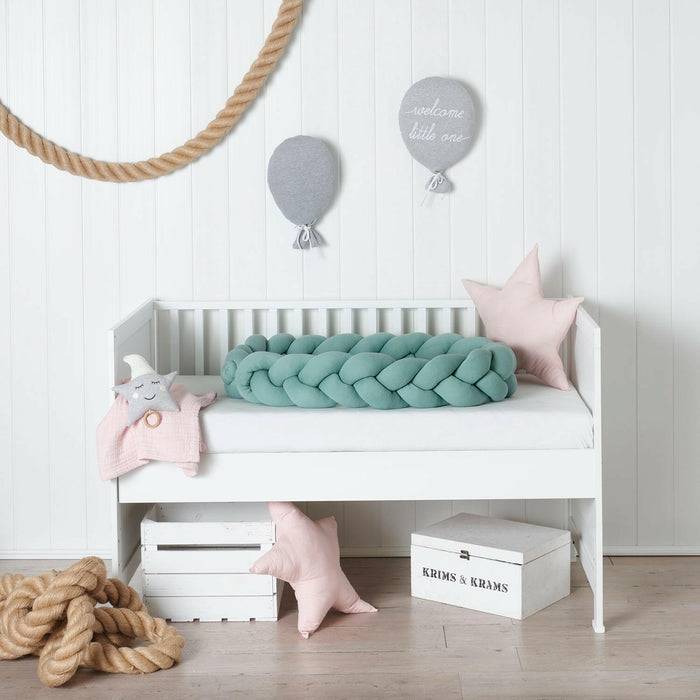 Nordic Coast Company Bettschlange geflochten Mint Strick 50% Rabatt mit kostenlosem Versand