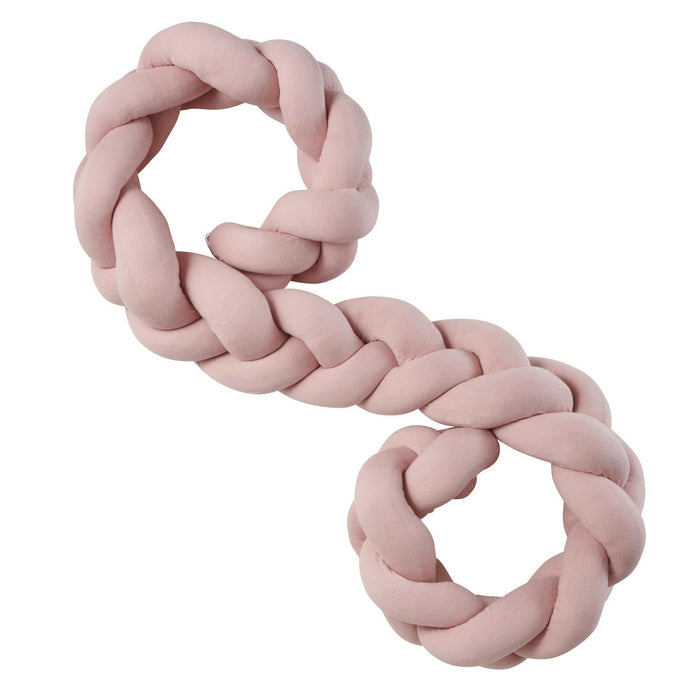 Nordic Coast Company Bettschlange geflochten Rosa Strick XL