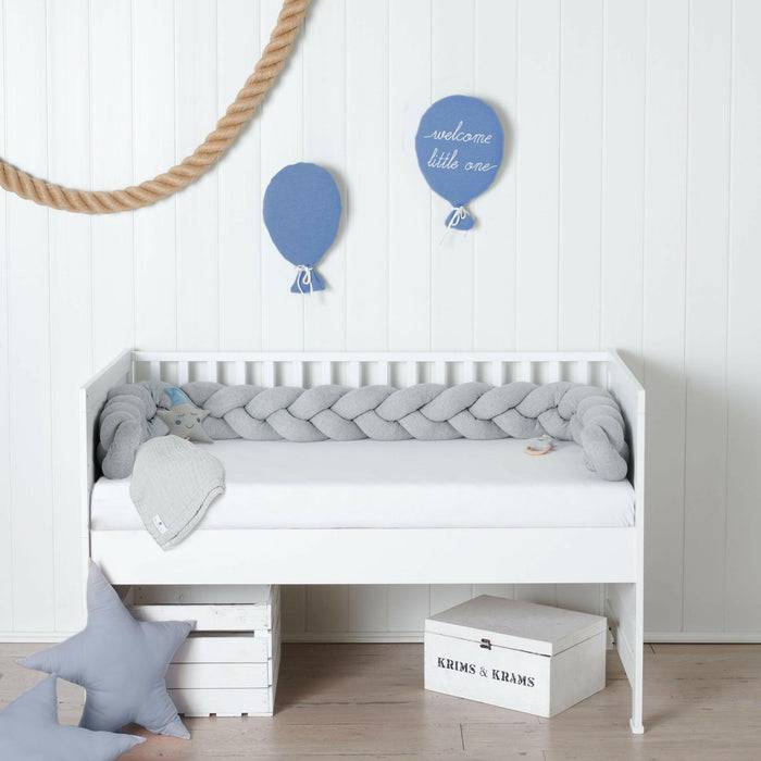Nordic Coast Company Bettschlange geflochten Grau Strick XL Kostenloser Versand international