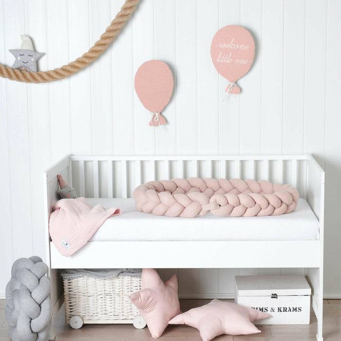 Nordic Coast Company Bettschlange geflochten Rosa Strick - Blush Fabrikladen