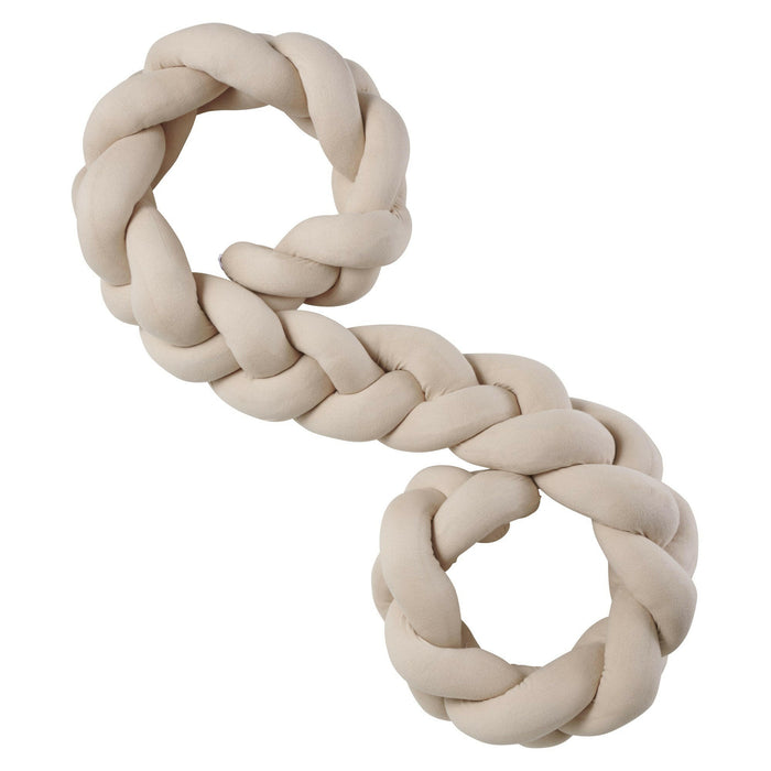 Nordic Coast Company Bettschlange geflochten Sand Strick XL
