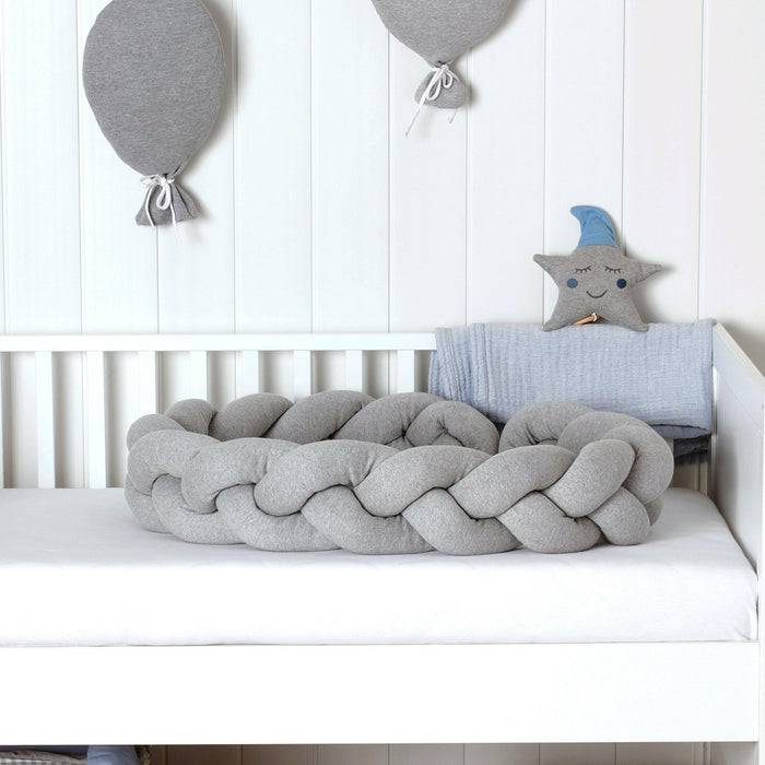 Nordic Coast Company Bettschlange geflochten Grau Jersey Online