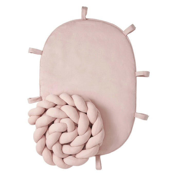 Nordic Coast Company Baby Nest geflochten Rosa im Angebot