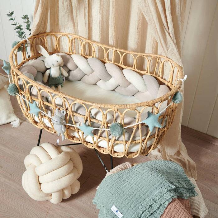 Nordic Coast Company Bettschlange geflochten Trio Beige Sand Natur Blitzverkäufe