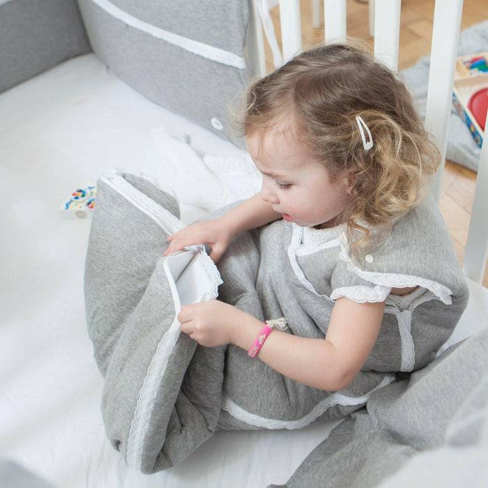 Nordic Coast Company Baby Schlafsack Grau Spitze Fabrikpreis