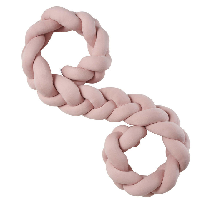 Nordic Coast Company Bettschlange geflochten Rosa Strick XL Schmal