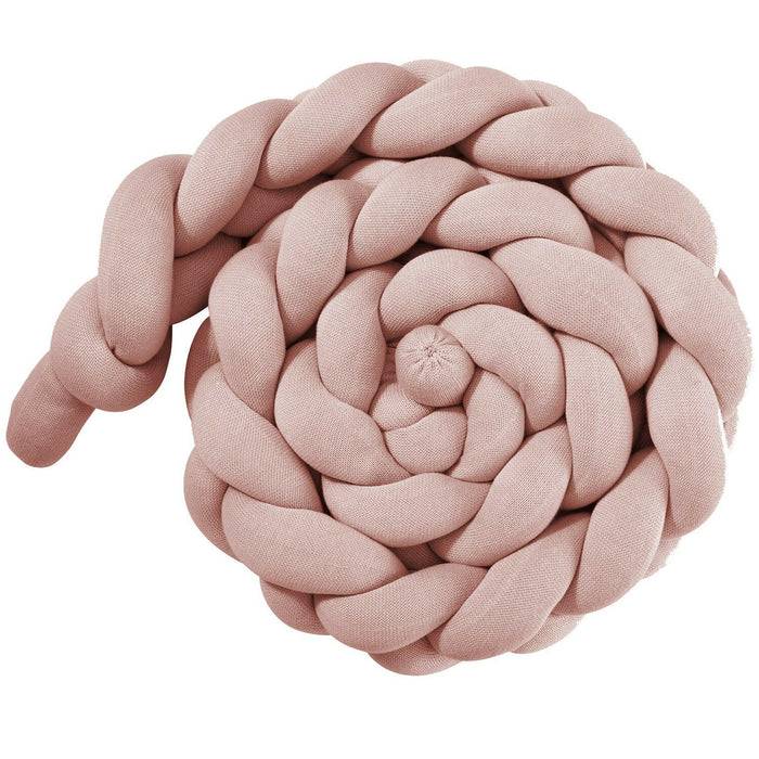 Nordic Coast Company Bettschlange geflochten Rosa Strick schmal
