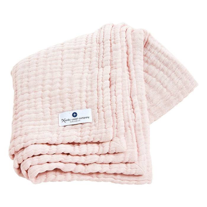 Nordic Coast Company Musselin Decke Rosa