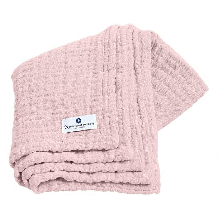 Nordic Coast Company Musselin Decke Altrosa
