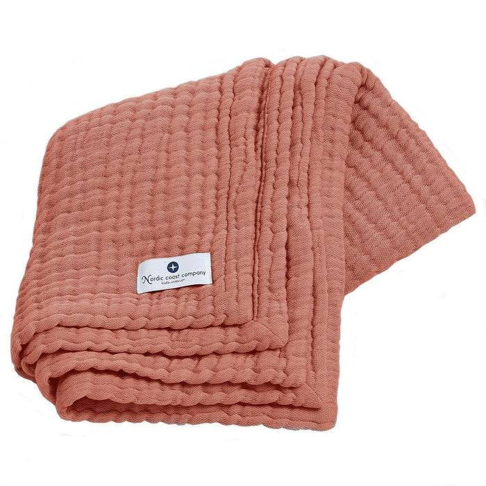 Nordic Coast Company Musselin Decke Kupfer Rot