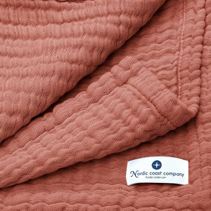 Nordic Coast Company Musselin Decke Kupfer Rot Sonderangebote