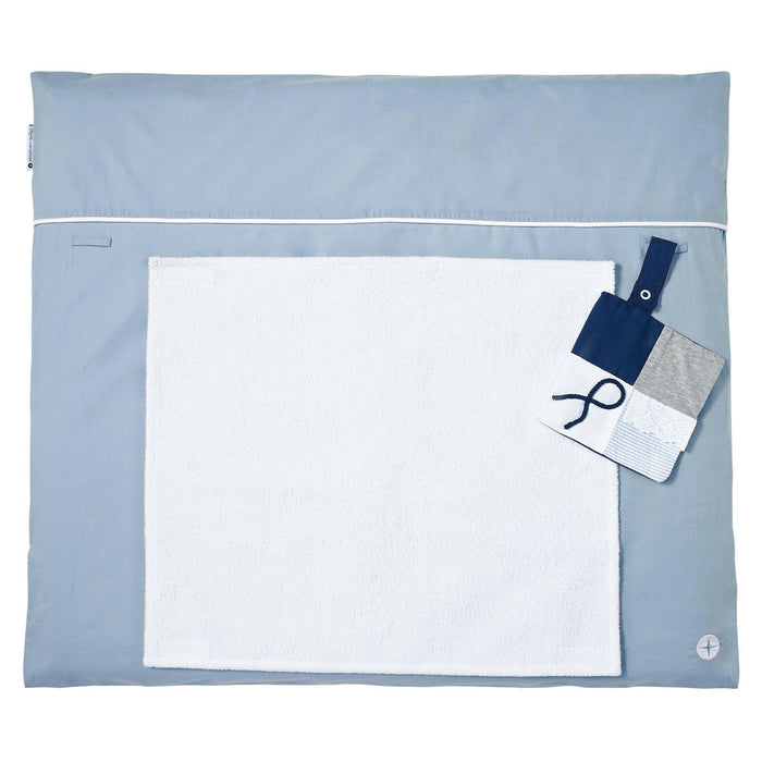 Nordic Coast Company Wickelauflage Blau Grau Super Rabatt