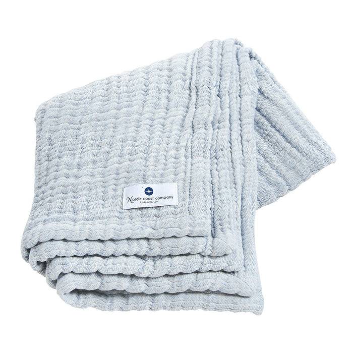 Nordic Coast Company Musselin Decke Blau